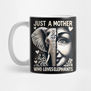 Elephant Embrace in Artistic Fusion Mug